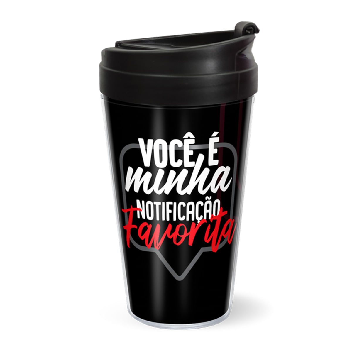 Você é Minha Notificação Preferida Copo de Viagem 450ml Sude Presentes Você é Minha Notificação Preferida Copo de Viagem 450ml Sude Presentes