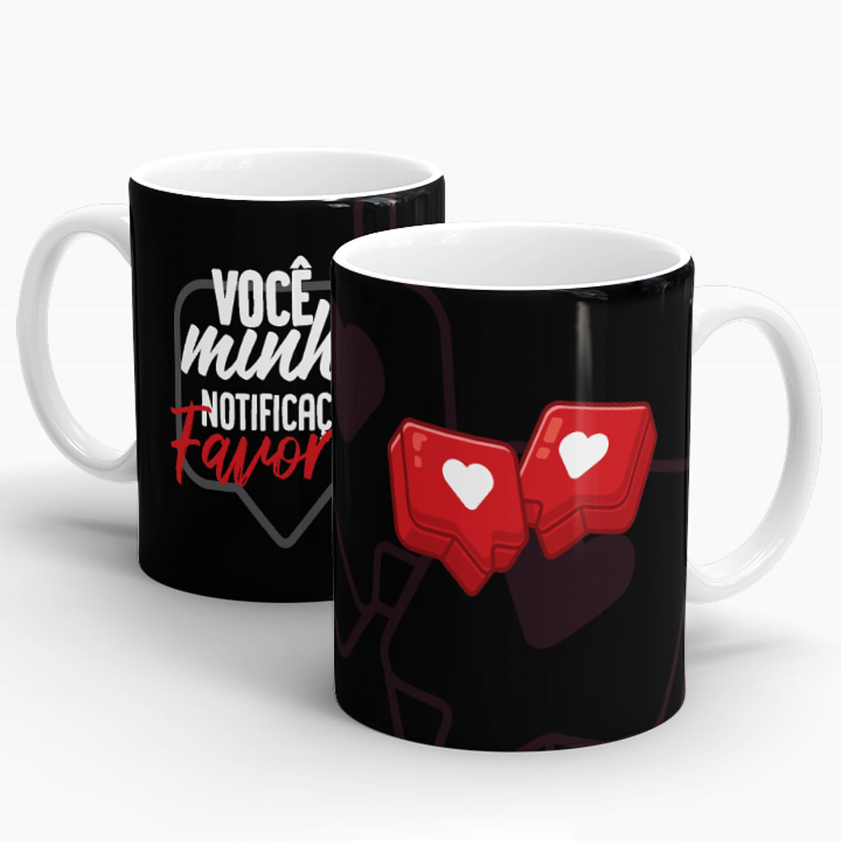 Caneca em Porcelana Você É Minha Notificação Favorita 330ml Sude Presentes Caneca em Porcelana Você É Minha Notificação Favorita 330ml Sude Presentes