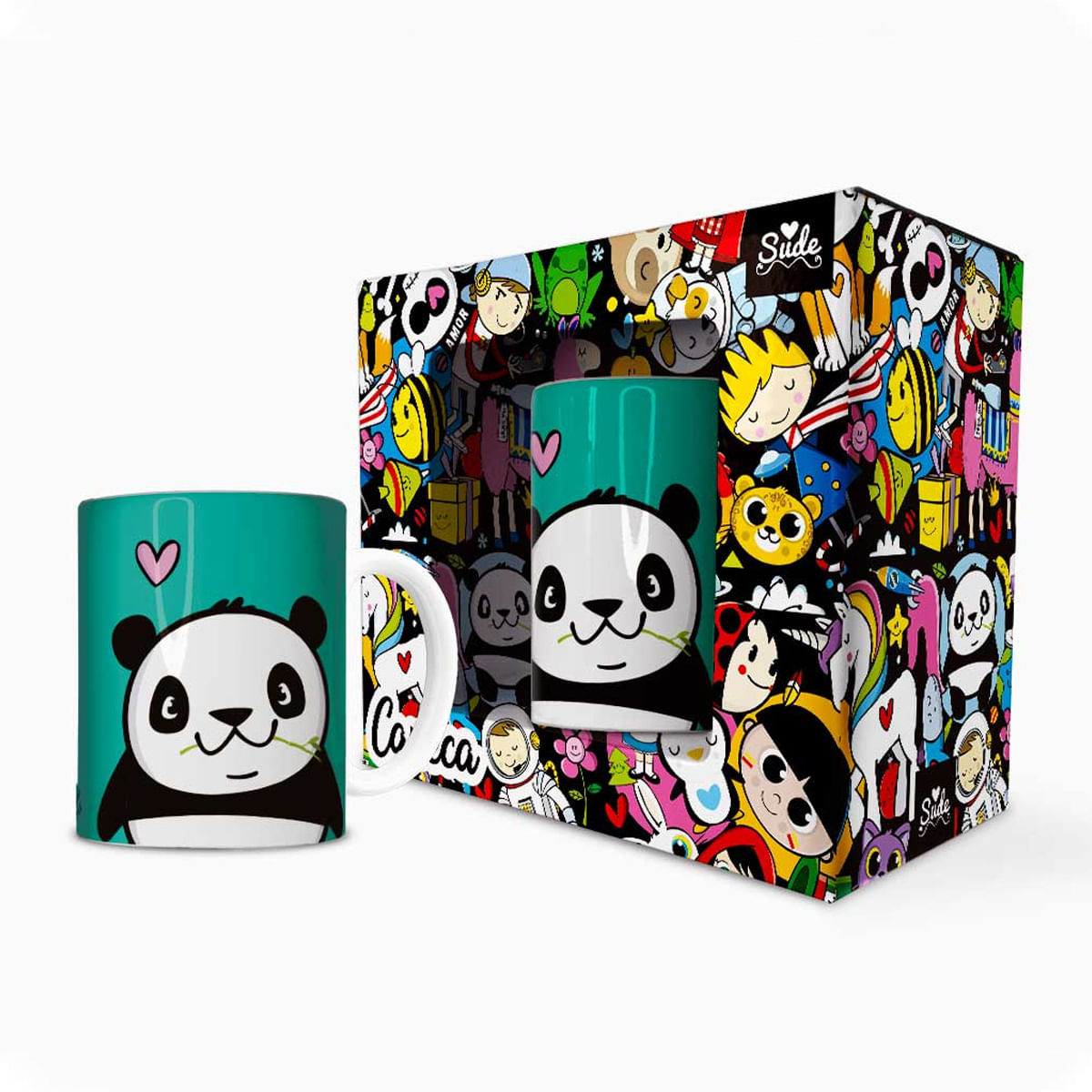 Urso Panda Caneca em Porcelana 300ml MS Presente
