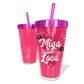 Miga Sua Loca Copo com Canudo 450ml Sude Presentes