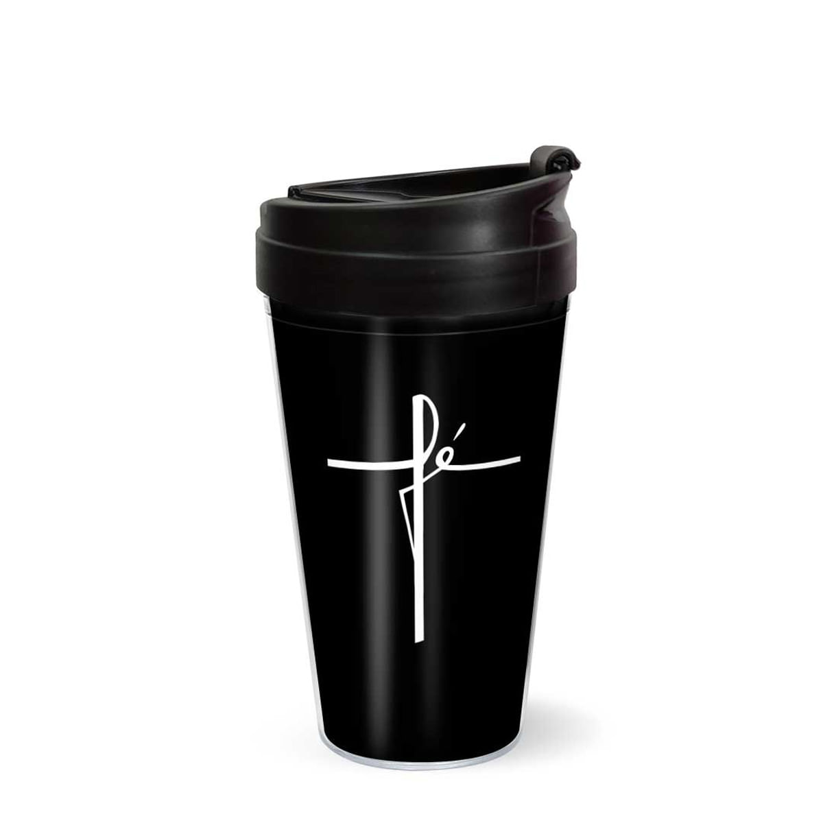 Fé Copo de Viagem 450ml Sude Presentes Fé Copo de Viagem 450ml Sude Presentes