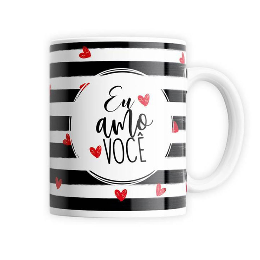 Caneca em Porcelana Eu Amo Você 330ml Sude Presentes Caneca em Porcelana Eu Amo Você 330ml Sude Presentes