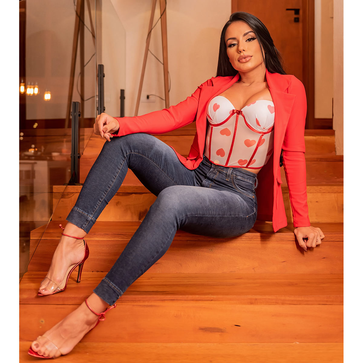 Conjunto Corselet Coração com Barbatana Coleção Amor de Milhões Miess