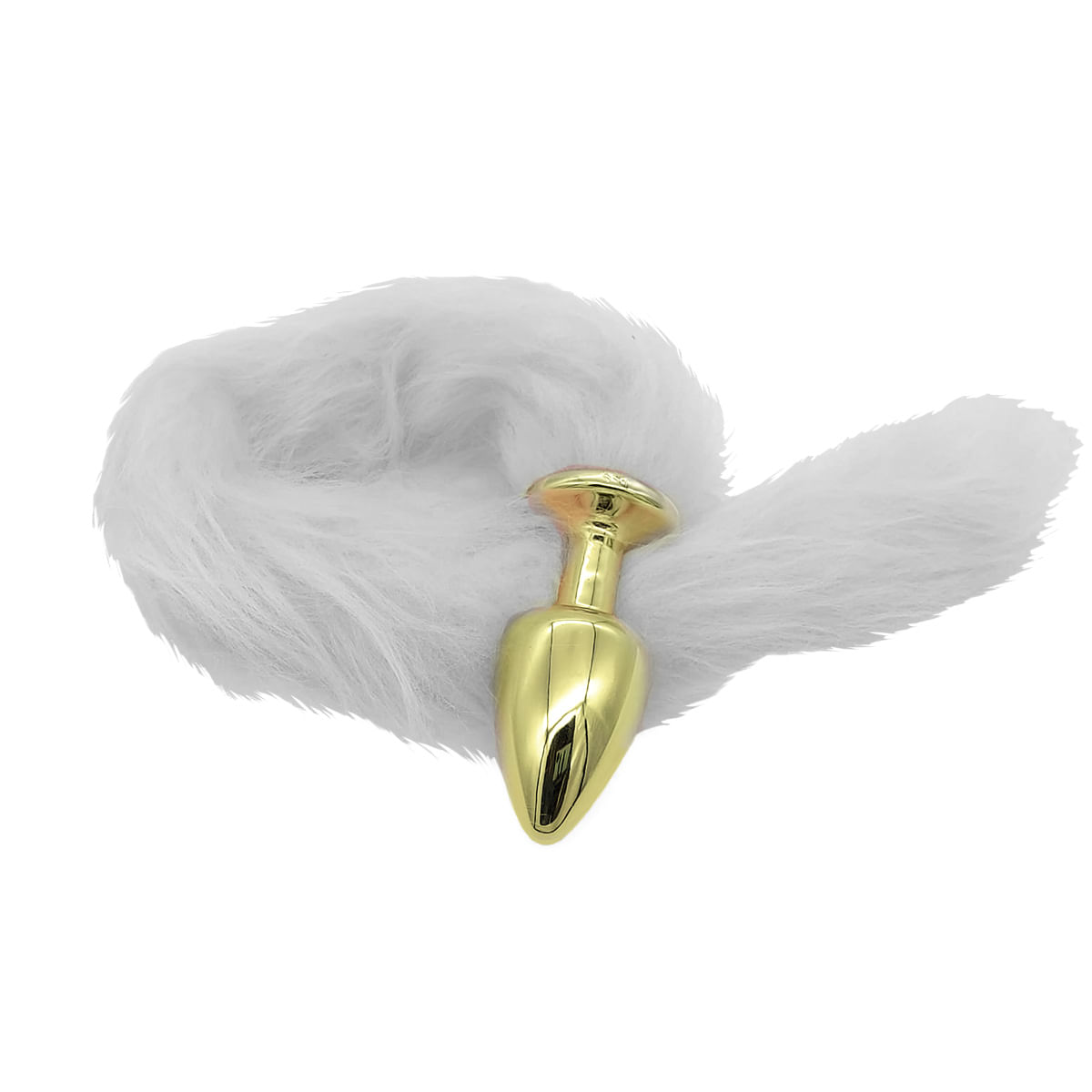 Plug Anal com Rabo Branco Linha Less Hard Plug Anal com Rabo Branco Linha Less Hard