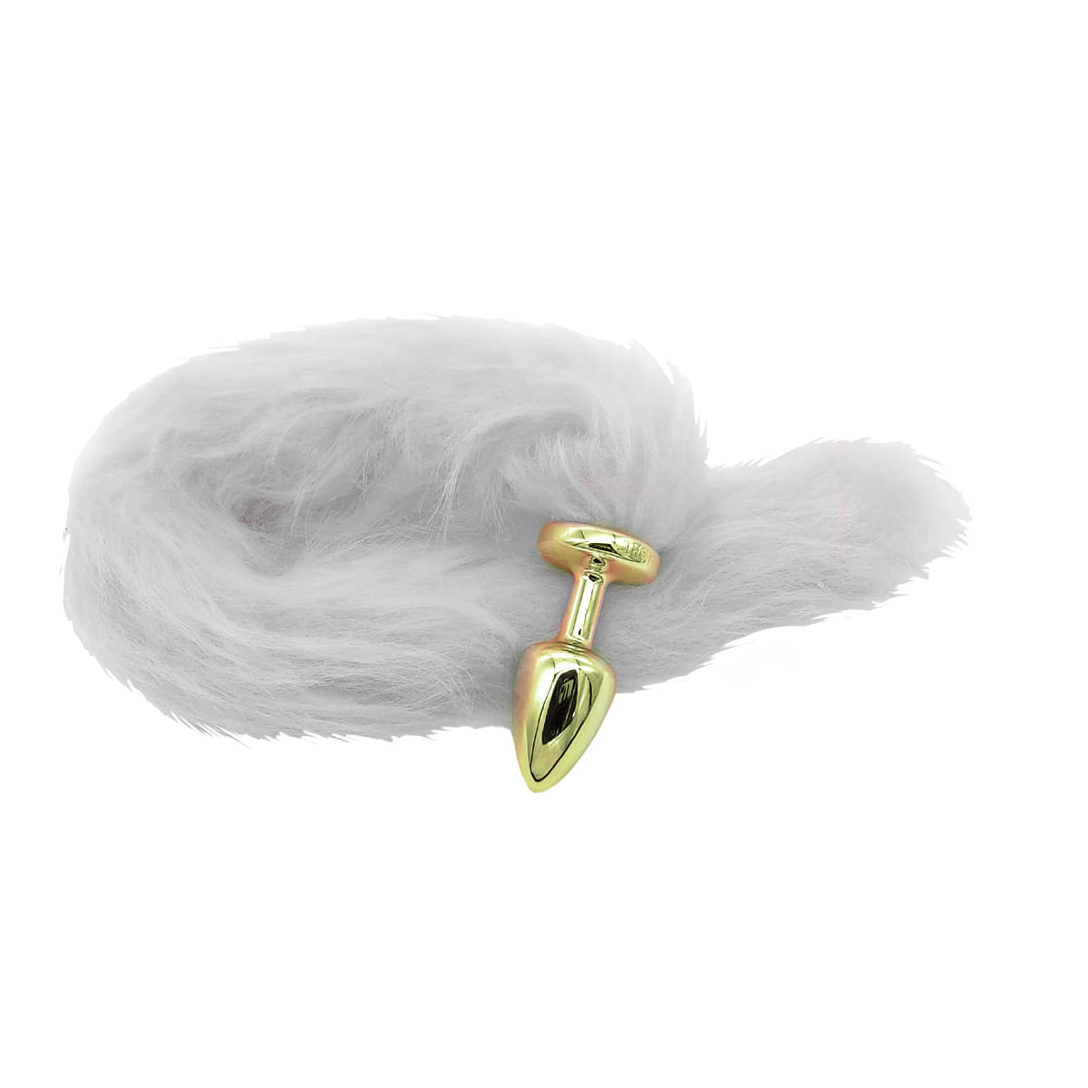 Plug Anal com Rabo Branco Linha Less Hard