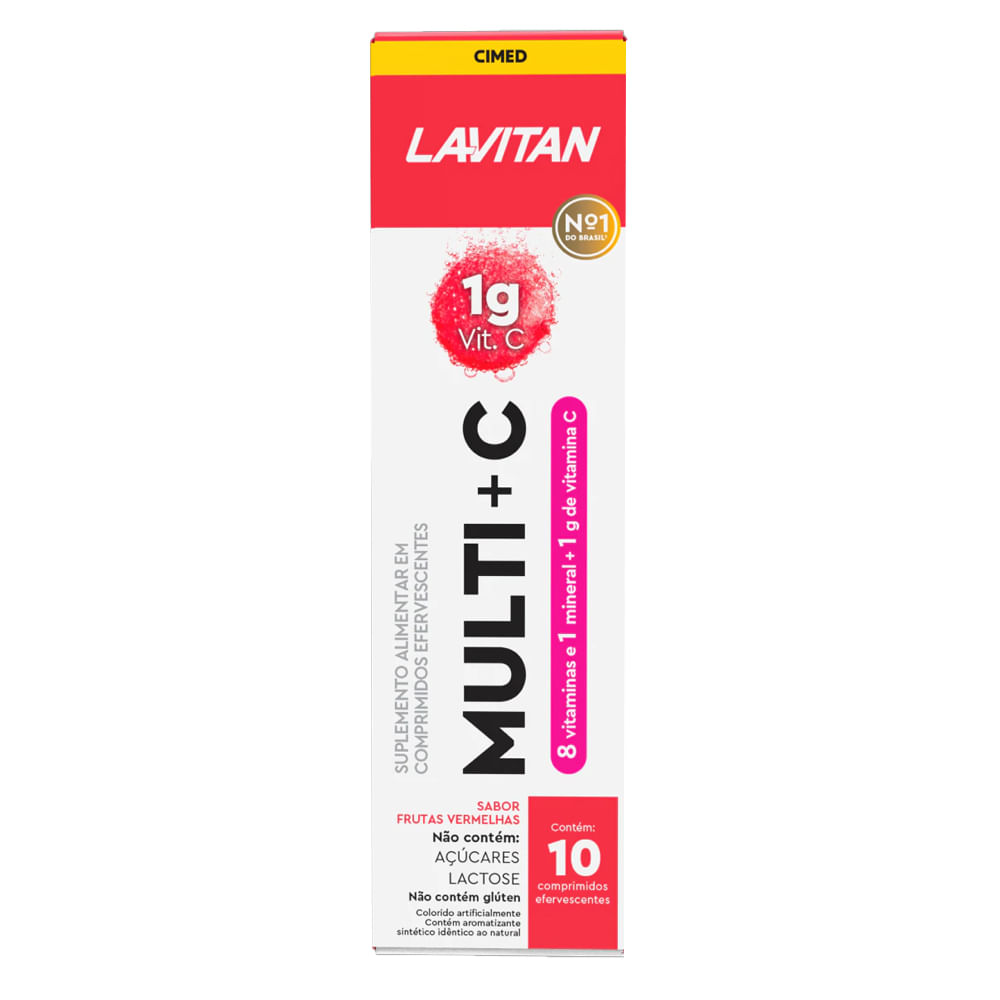 Lavitan 5G Multi + C Suplemento Alimentar Efervescente com 10 Comprimidos CIMED