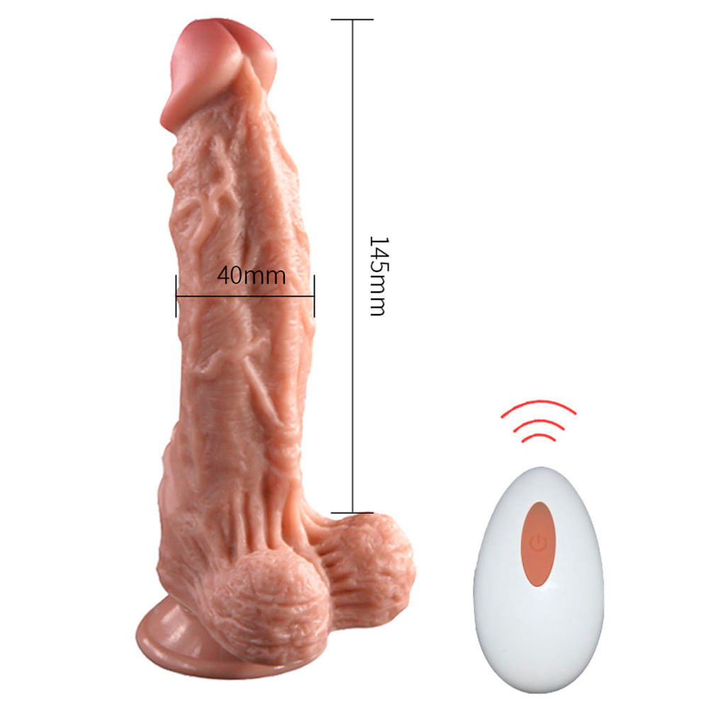 Pênis Realístico com Glande e Vibro