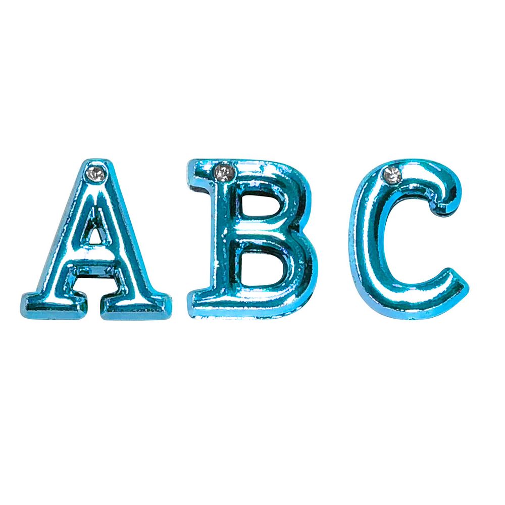 Letras em Metal Azul com Strass para Personalização do Plug ABC Hard em 10X  Sem Juros - Miess