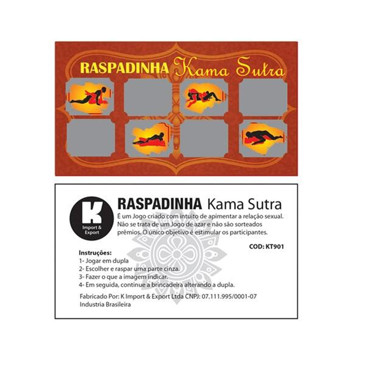 Raspadinha Kama Sutra Pack com 10 unidades K Import & Export