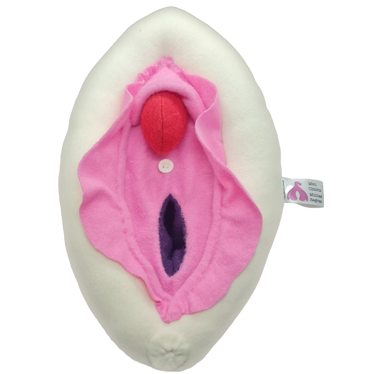 Vulva em Tecido com Vagina Uretra e Clitóris Meu Clitóris, Minhas Regras