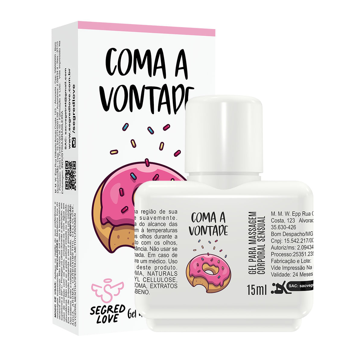 Coma a Vontade Gel Dessensibilizante Anal com Tatuagem Temporária 15ml Segred Love Coma a Vontade Gel Dessensibilizante Anal com Tatuagem Temporária 15ml Segred Love