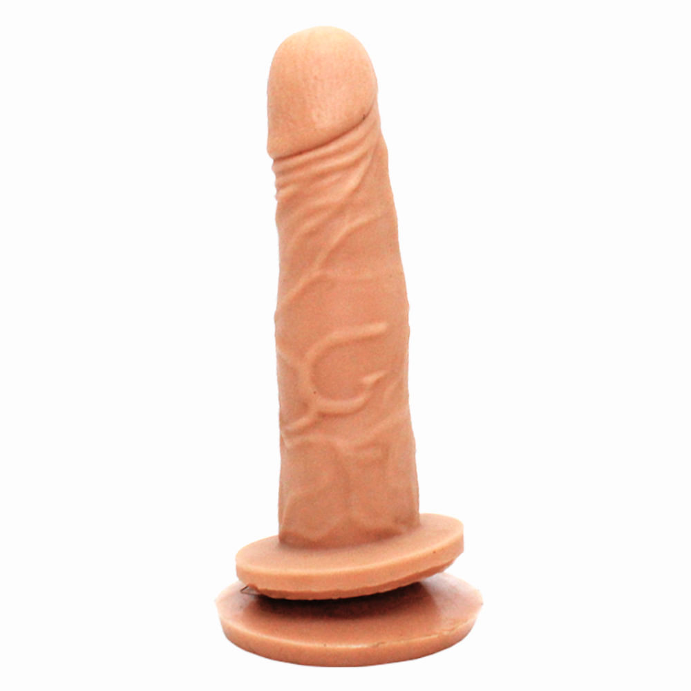 Prótese Realística com Ventosa 14x3,5 cm Garji Prótese Realística com Ventosa 14x3,5 cm Garji