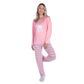 Pijama Suede Feminino Longo Listrado Victory