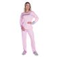Pijama Canelado Feminino com Manga Longa e Calça em Forro Peluciado Coleção Inverno Victory