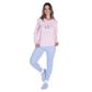 Pijama Suede Feminino Longo Calça Listrada Victory