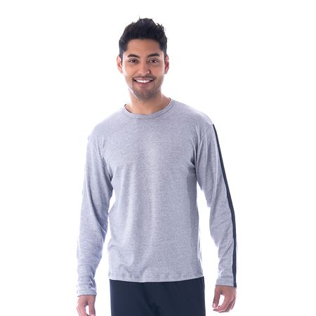 Pijama Canelado Masculino com Manga Longa e Calça em Forro Peluciado Coleção Inverno Victory