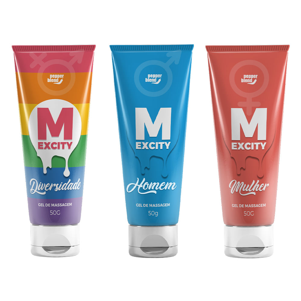 M Excity Gel de Massagem Comestível 50g Pepper Blend