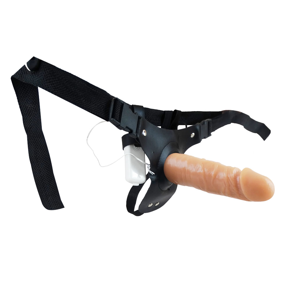 Cinta com Prótese Realística Maciça e Vibro 16,5x3,5 cm Linha Sado Êxtase Produtos Eróticos Cinta com Prótese Realística Maciça e Vibro 16,5x3,5 cm Linha Sado Êxtase Produtos Eróticos
