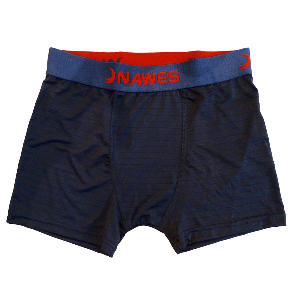 Cueca Boxer Adulto em Microfibra Listrada Nawes Cueca Boxer Adulto em Microfibra Listrada Nawes