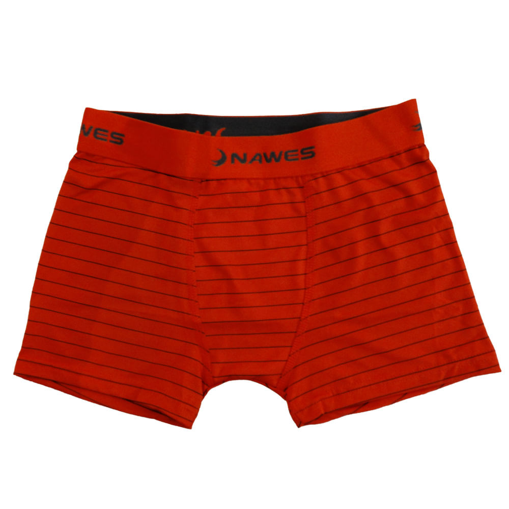 Cueca Boxer Adulto em Microfibra Listrada Nawes