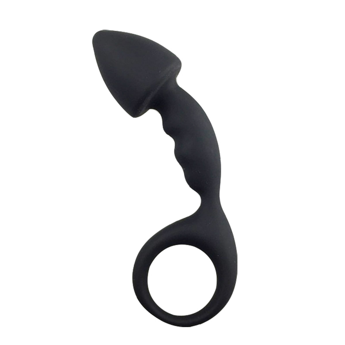 Estimulador de Próstata em Silicone com Alça de Segurança 3R Import Estimulador de Próstata em Silicone com Alça de Segurança 3R Import
