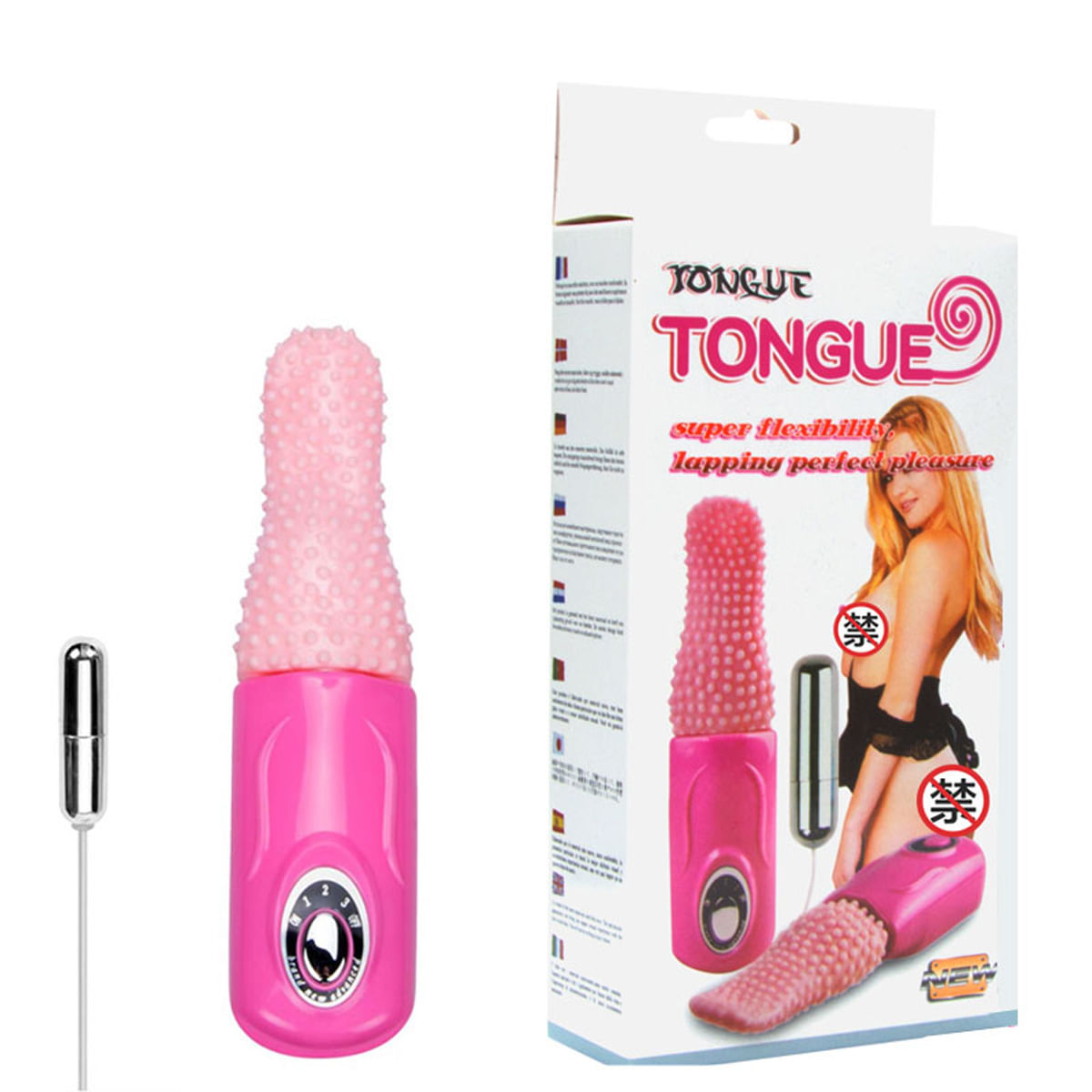 Tongue Vibrador em Formato de Língua com Cápsula Vibratória e 3 Modos de Vibração 3R Import