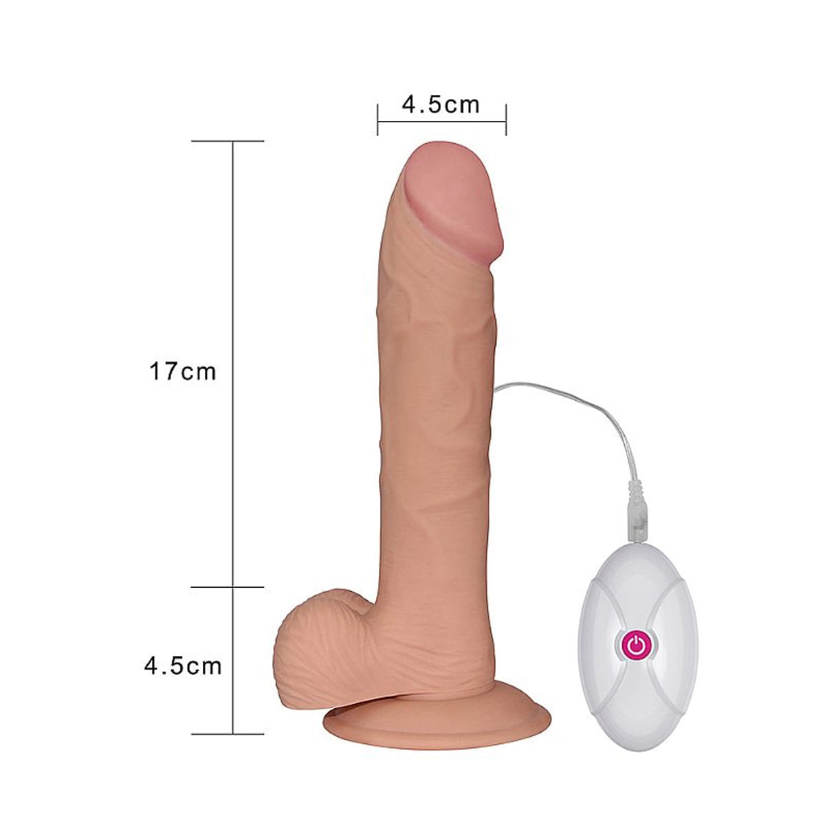 Pênis Realístico com Escroto e Vibro