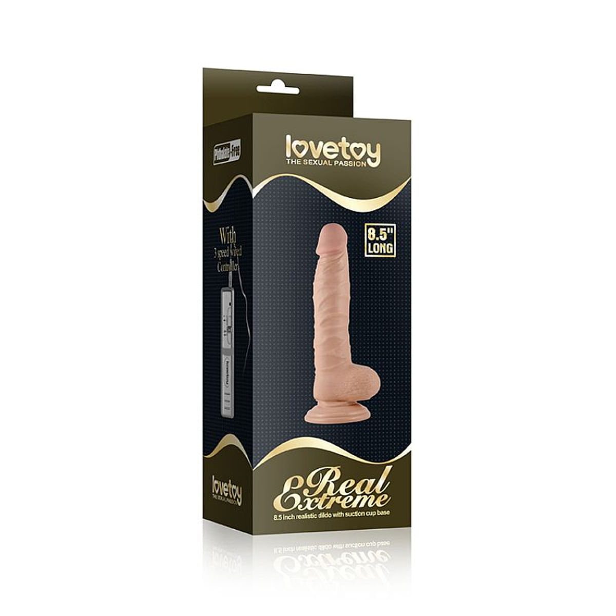 Real Extreme Prótese Realística com Ventosa e 3 Modos de Vibração 20 x 4 cm Sexy Import