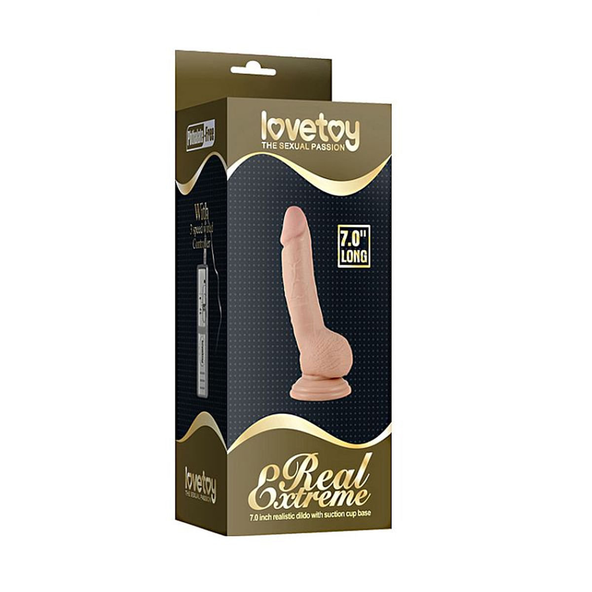 Real Extreme Prótese Realística com Ventosa e 3 Modos de Vibração 18,5 x 4,5 cm Sexy Import