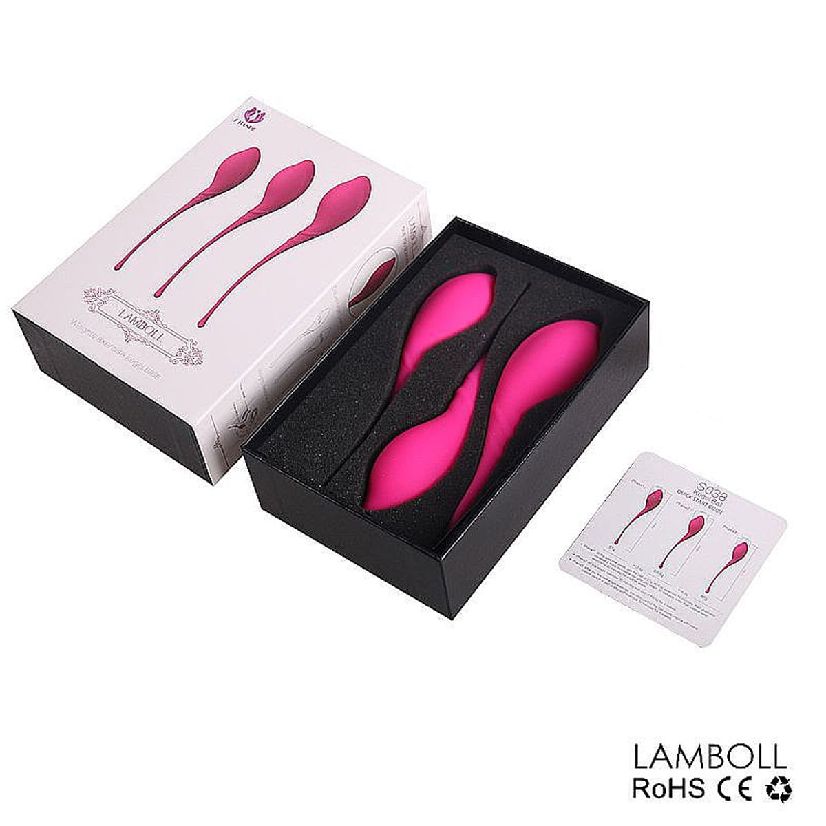 S-Hande Lamboll Kit com 3 Pesos Diferentes para Pompoarismo Sexy Import