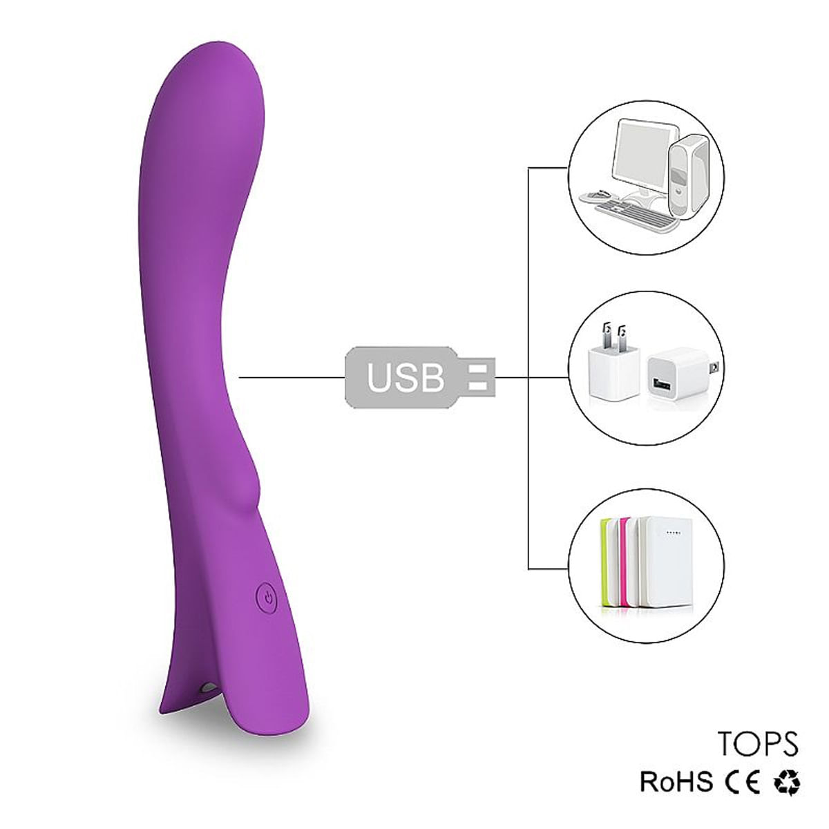 S-Hande Vibrador Ponto G com 9 Modos de Vibração Sexy Import