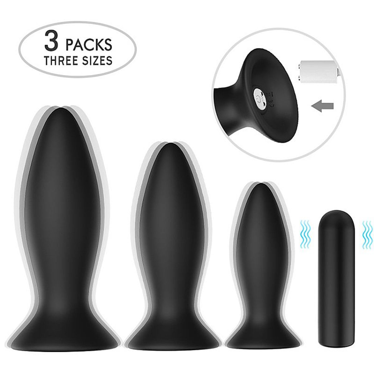 S-Hande Roar RCT Kit Plug Anal com 12 Modos de Vibração Sexy Import