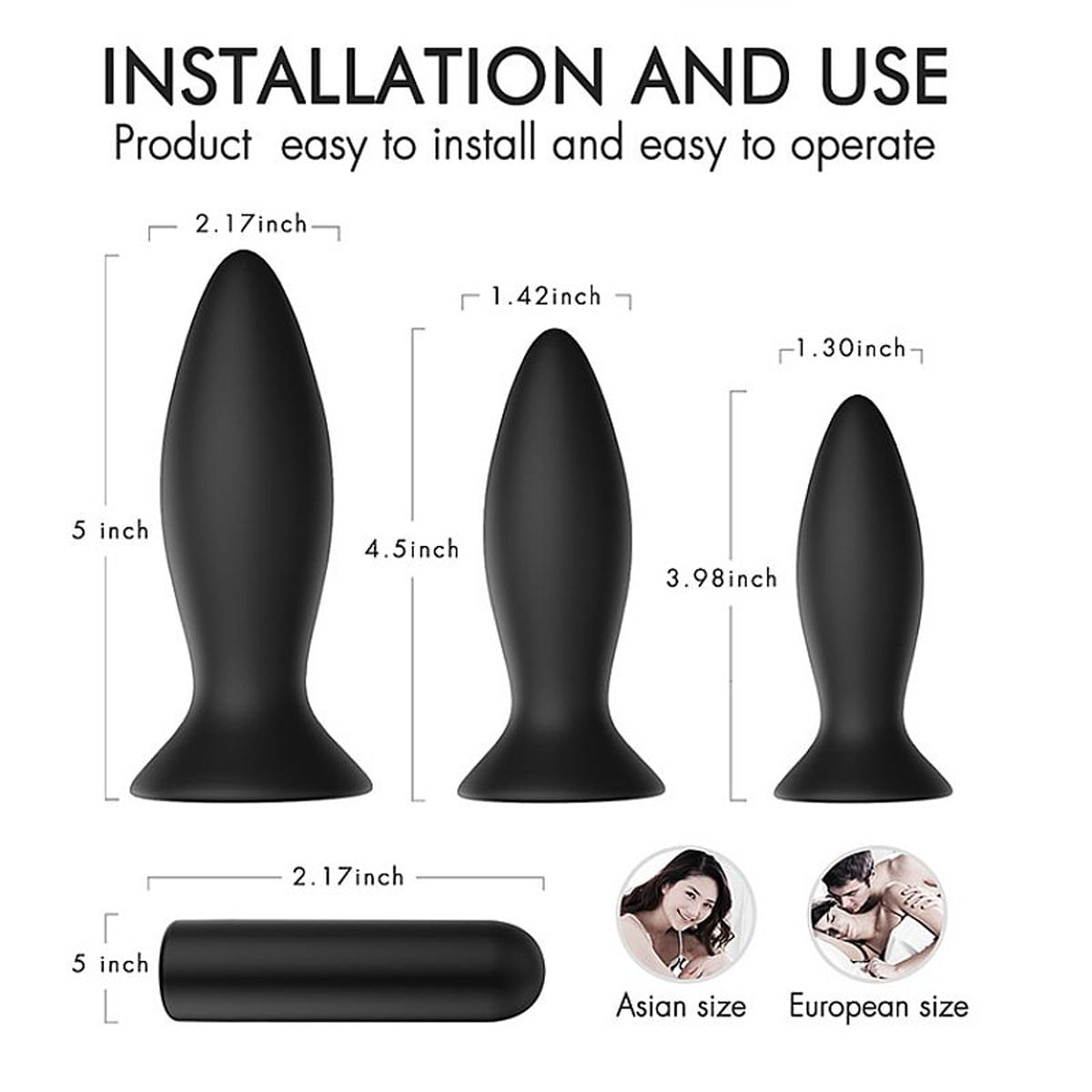 S-Hande Roar RCT Kit Plug Anal com 12 Modos de Vibração Sexy Import