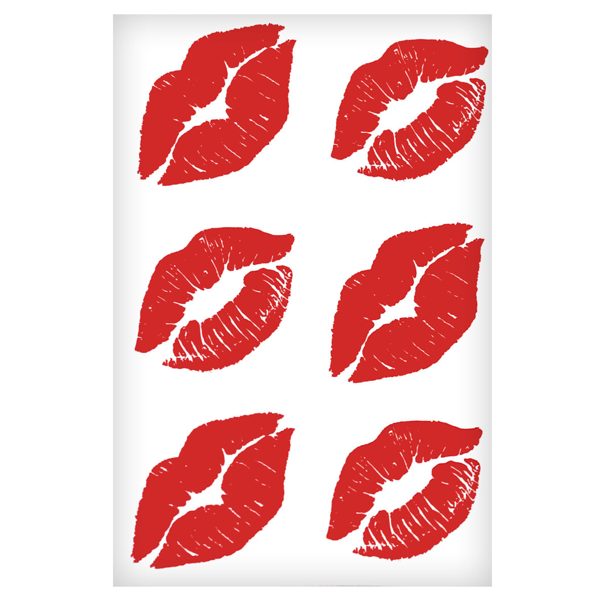 Sexy Tatoo Cartela de Tatuagens Temporárias Beijo 15 x 10 cm Sedux