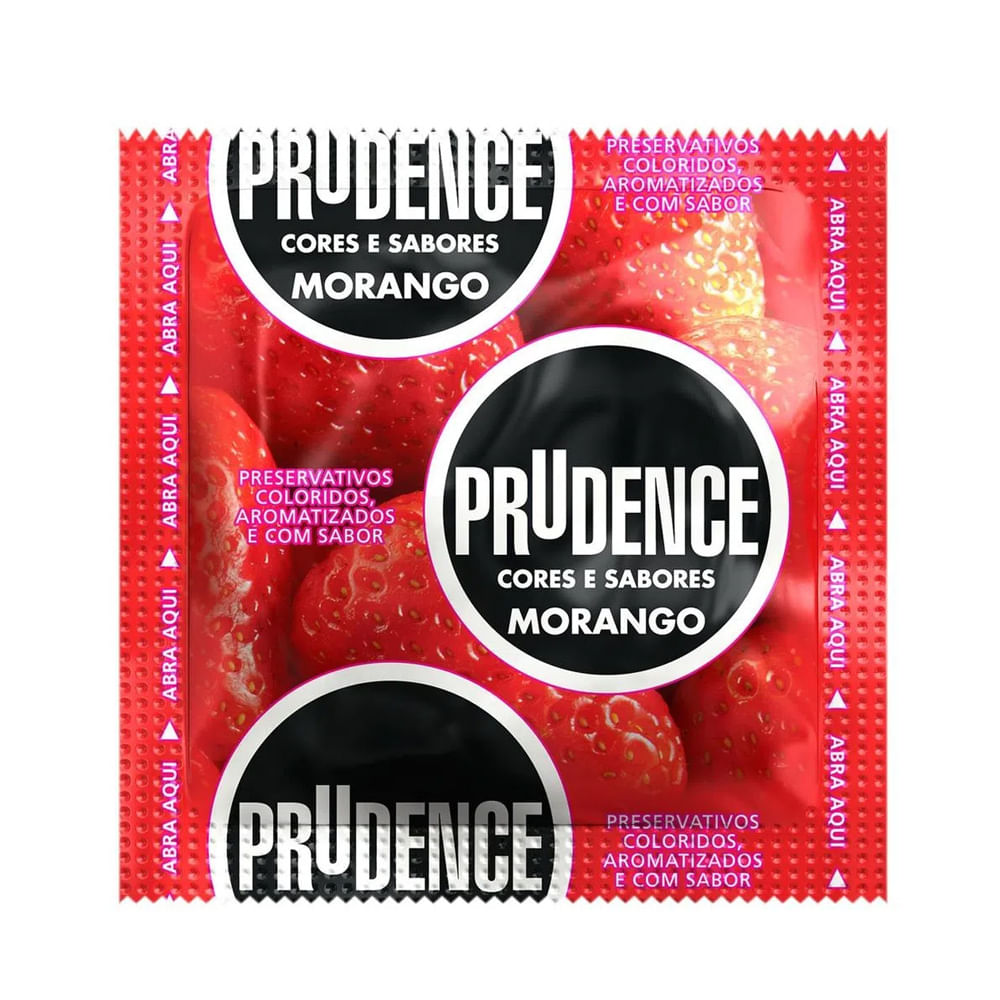 Preservativos Cores e Sabores Morango Prudence