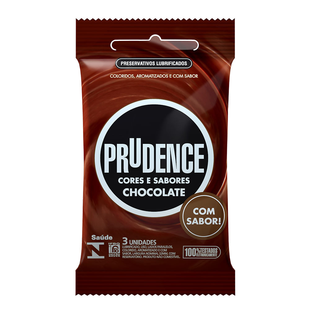 Preservativos Cores e Sabores Chocolate Prudence