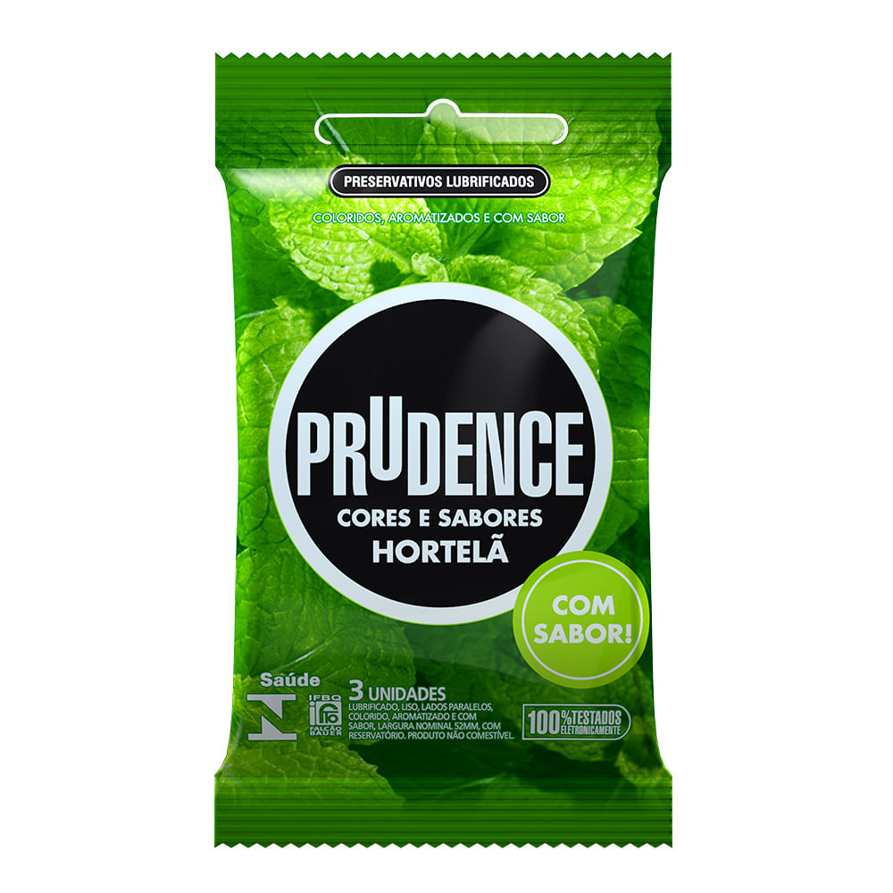Preservativos Cores e Sabores Hortelã Prudence Preservativos Cores e Sabores Hortelã Prudence