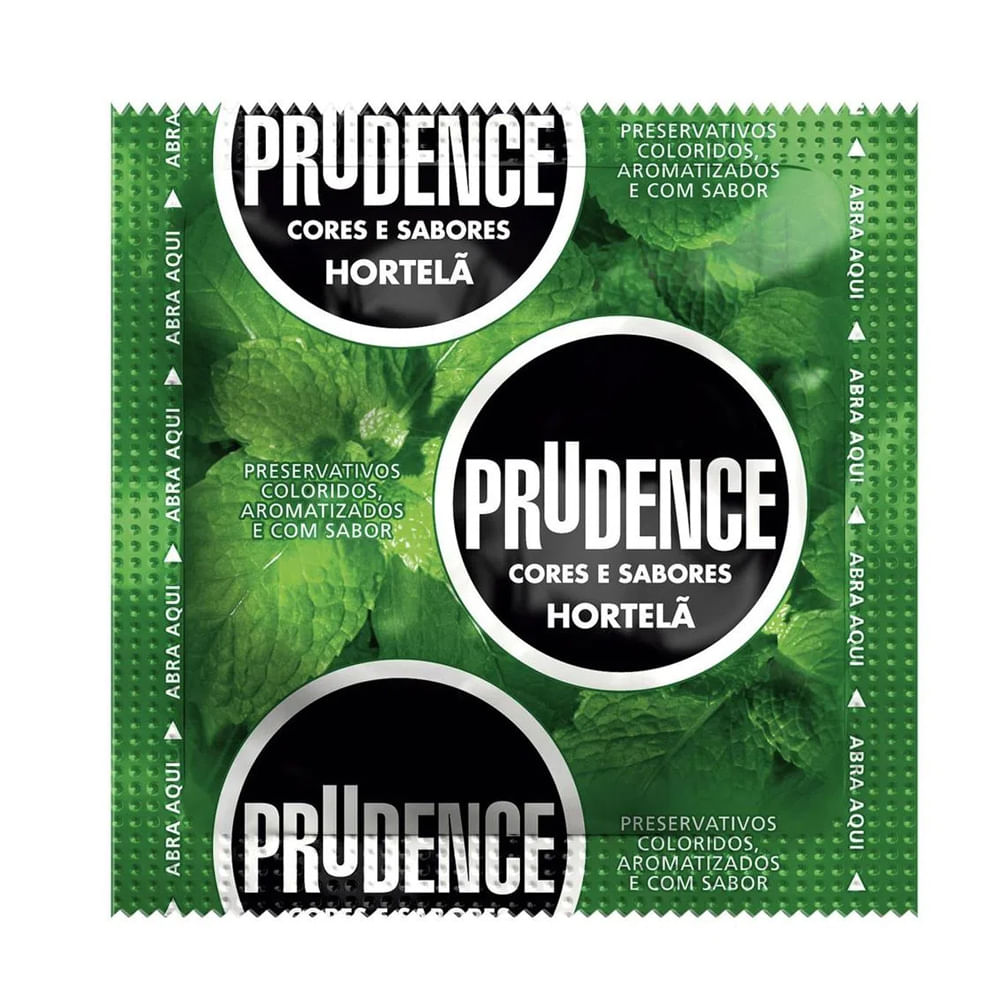 Preservativos Cores e Sabores Hortelã Prudence
