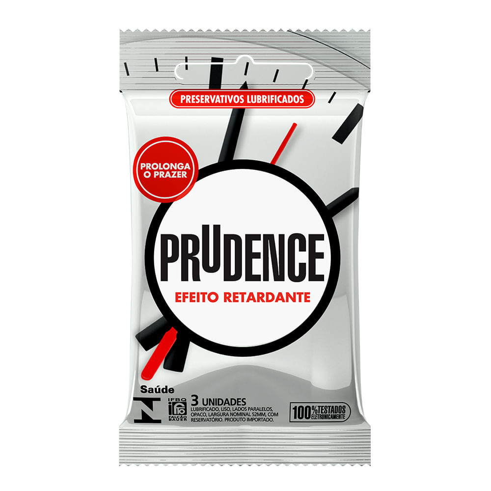 Preservativos Efeito Retardante com 3 unidades Prudence Preservativos Efeito Retardante com 3 unidades Prudence