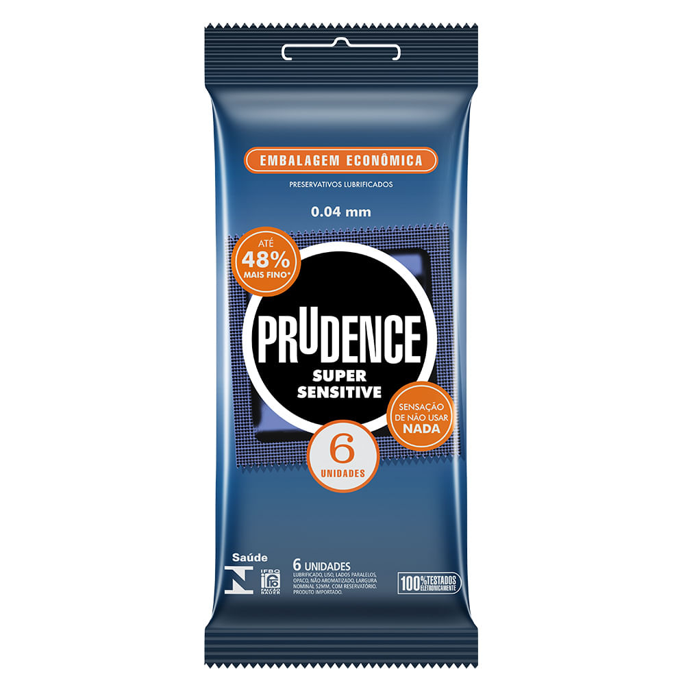 Preservativos Super Sensitive com 6 unidades Prudence