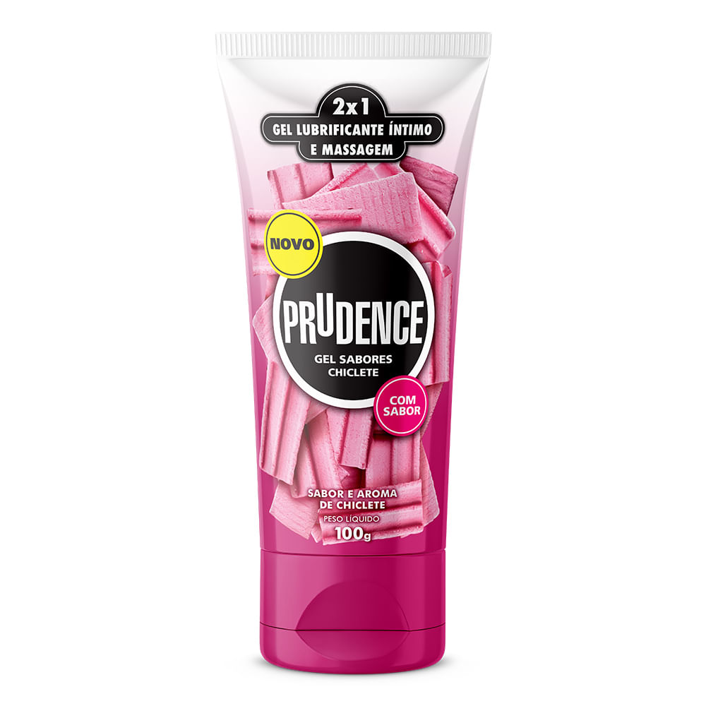 Gel Lubrificante Íntimo Sabor e Aroma de Chiclete 100g Prudence Gel Lubrificante Íntimo Sabor e Aroma de Chiclete 100g Prudence