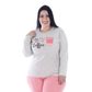 Pijama Tradicional Canelado Plus Size Feminino com Manga Longa e Calça Coleção Inverno Victory