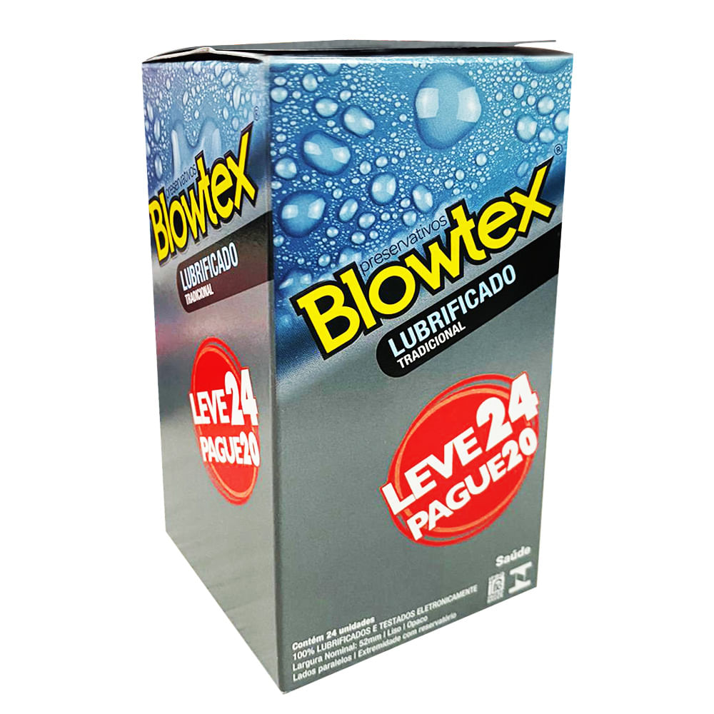 Preservativos Lubrificados Tradicional Leve 24 Pague 20 Unidades Blowtex Preservativos Lubrificados Tradicional Leve 24 Pague 20 Unidades Blowtex