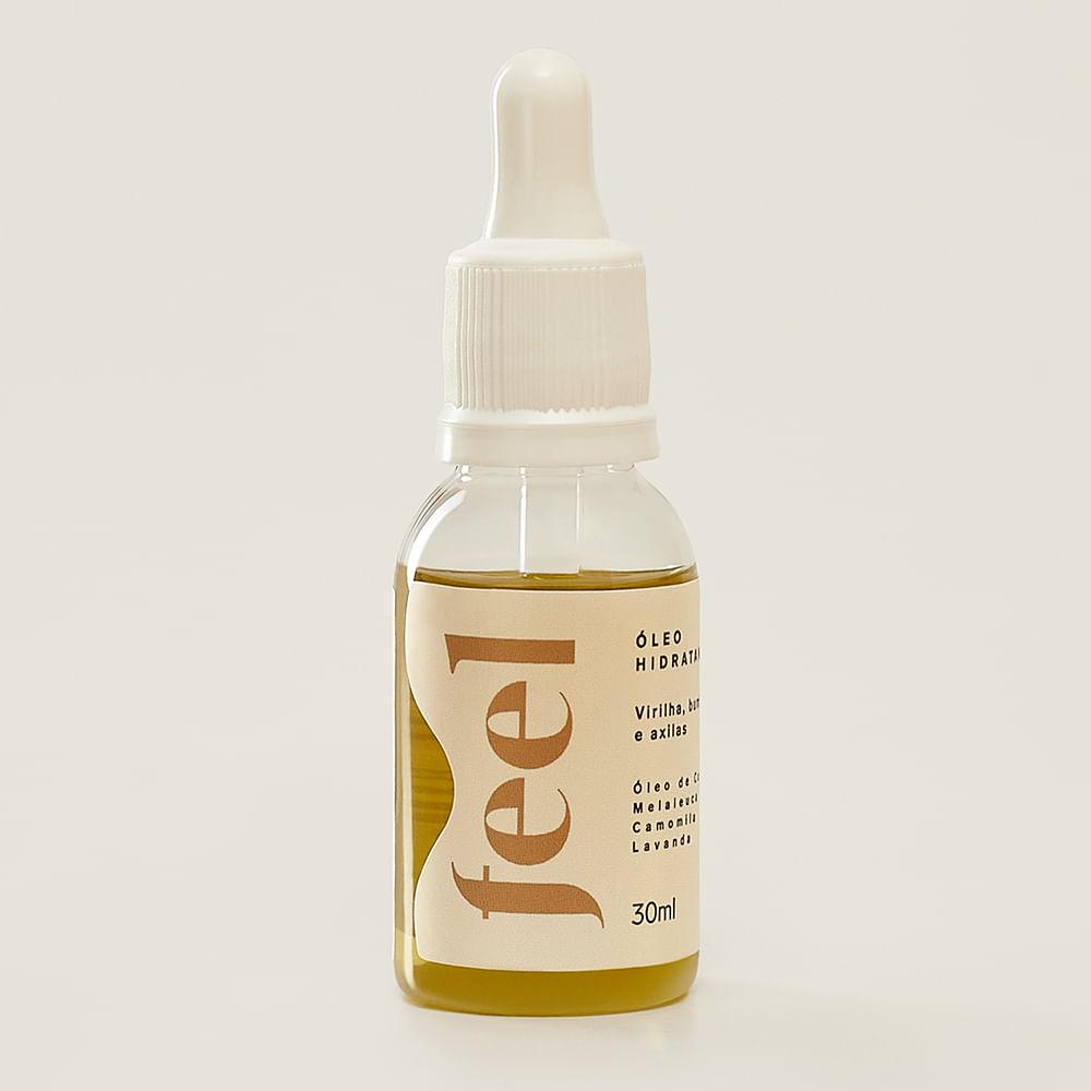 Óleo Hidratante com Óleo de Coco , Melaleuca, Camomila e Lavanda 30ml Feel