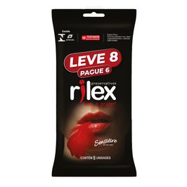 Preservativo Lubrificado Extra Fino Sensitive Leve 8 Pague 6 Rilex