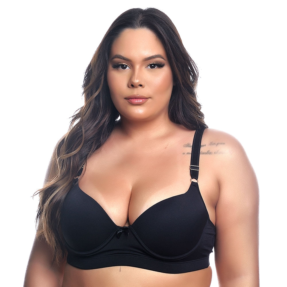 Sutiã Liso com Bojo Plus Size Yully Lingerie