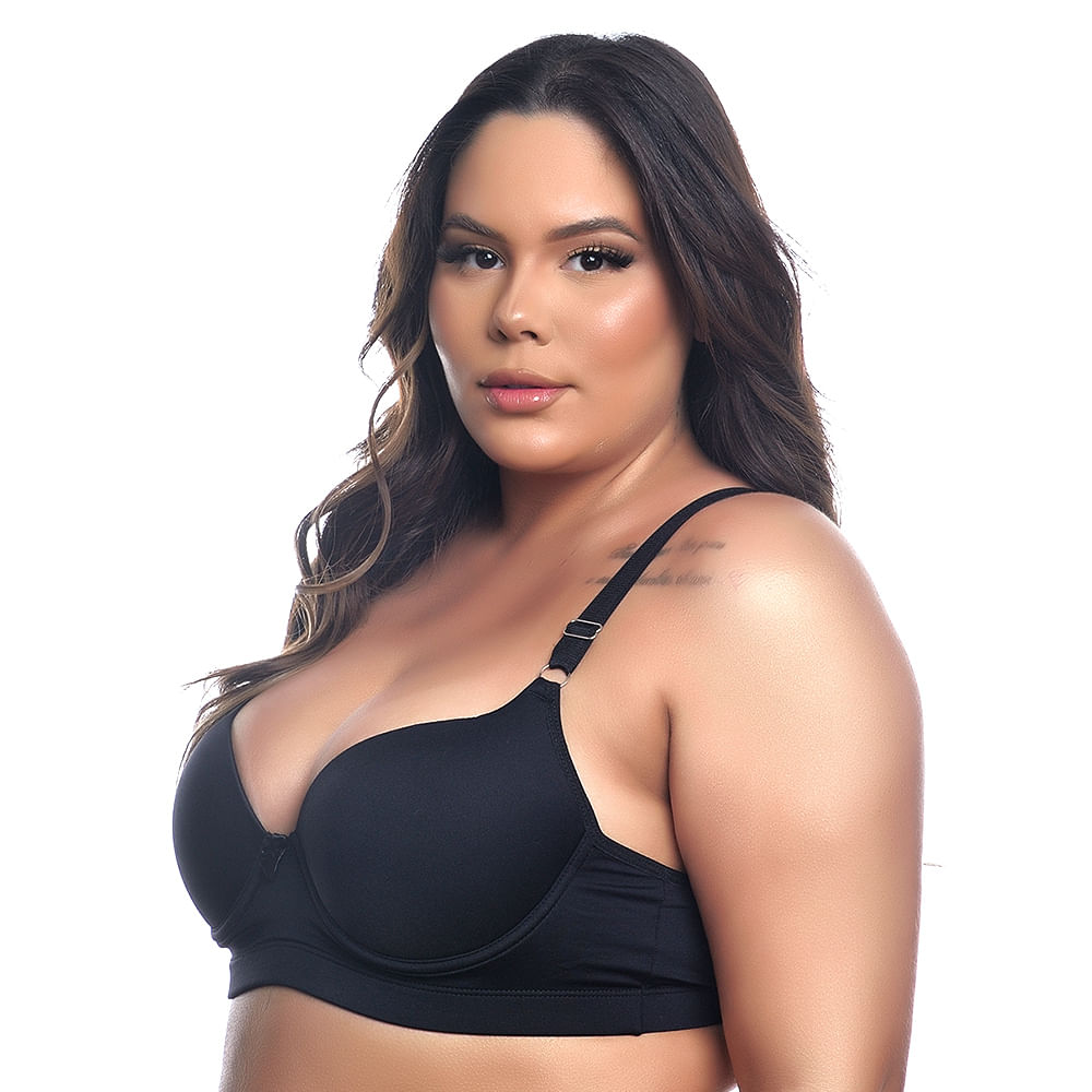 Sutiã Liso com Bojo Plus Size Yully Lingerie