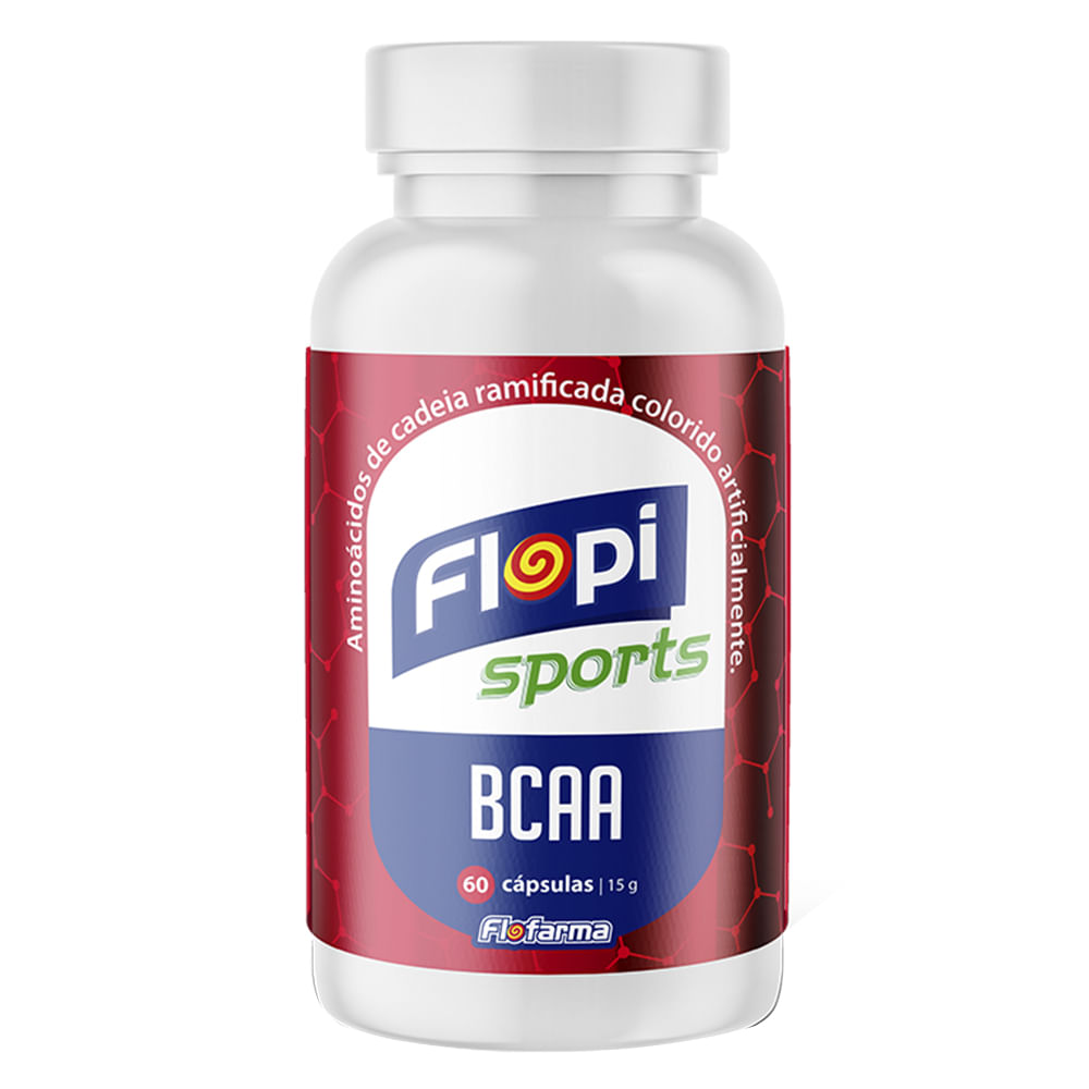 Flopi Sports BCAA Suplemento Vitamínico com 60 Cápsulas Flofarma