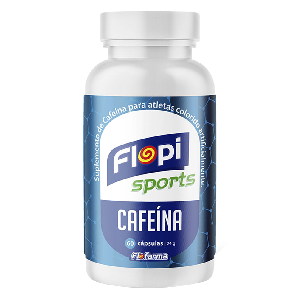 Flopi Sports Cafeína Suplemento Vitamínico com 60 Cápsulas Flofarma