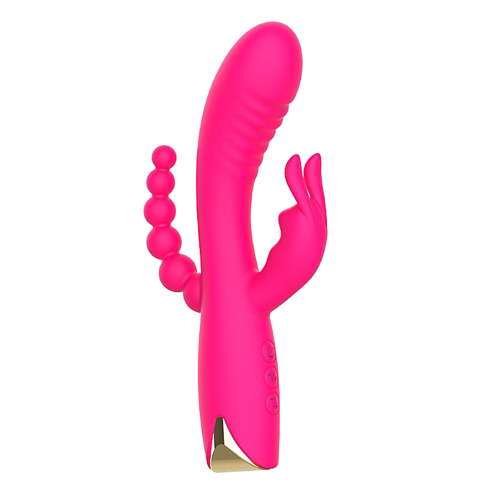 NV Toys Vibrador com Estimulação Tripla Ponto G Clitóris e Anus com 10  Modos de Vibração Sexy Import em 10X Sem Juros